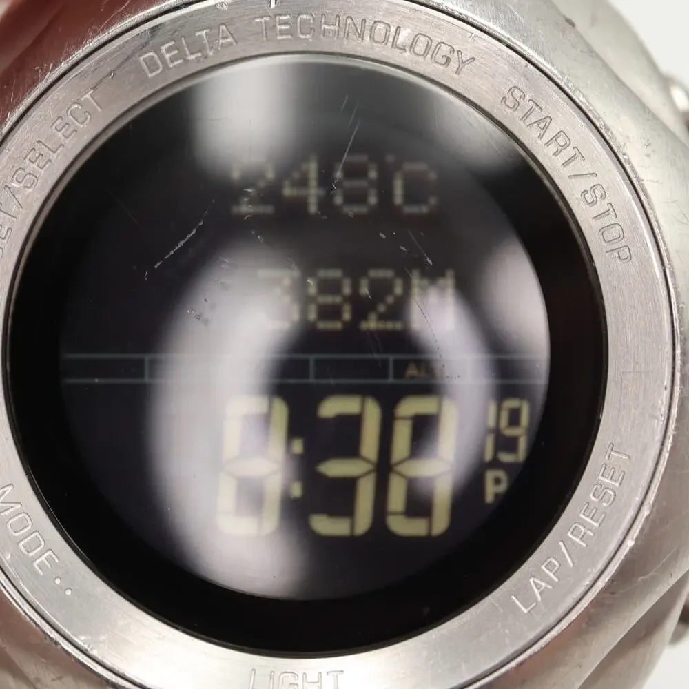 NIXON Change The Delta PU Digital Watch Stainless Steel Black w New Battery